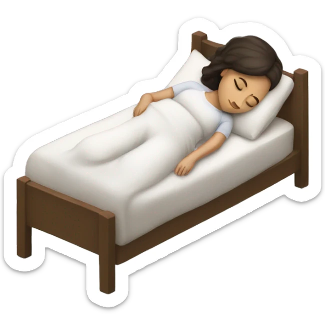 Brunette girl sleeping sticker