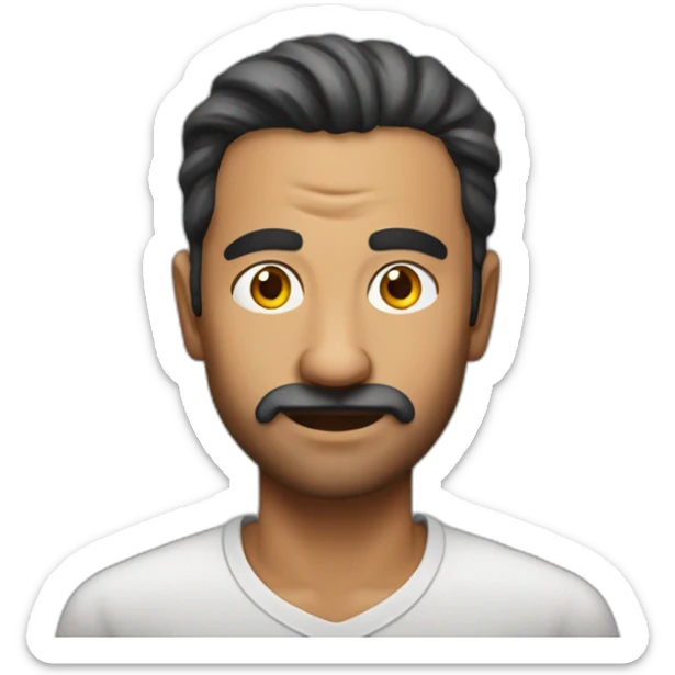 emoji of wanted picture of an indian man, he was accused of lying on his resume sticker