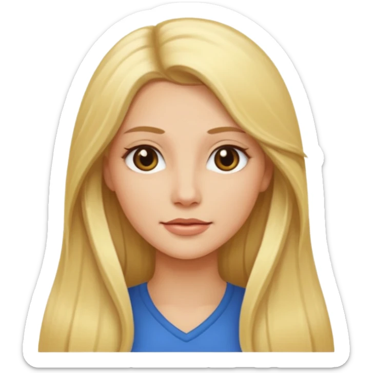 Woohooo blonde woman with long hair sticker