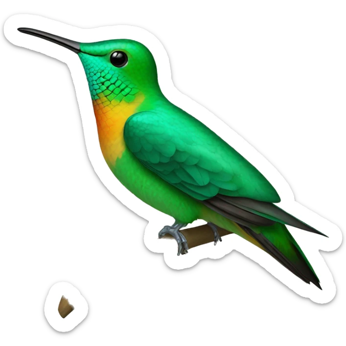 green mango is a large species of hummingbird Reinita Puerto Rico turquoise sticker