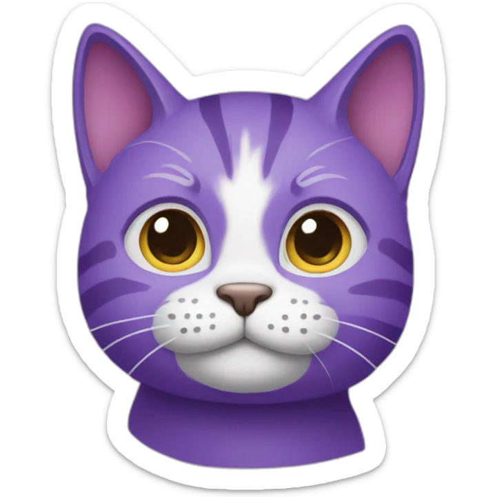 purple cat emoji sticker