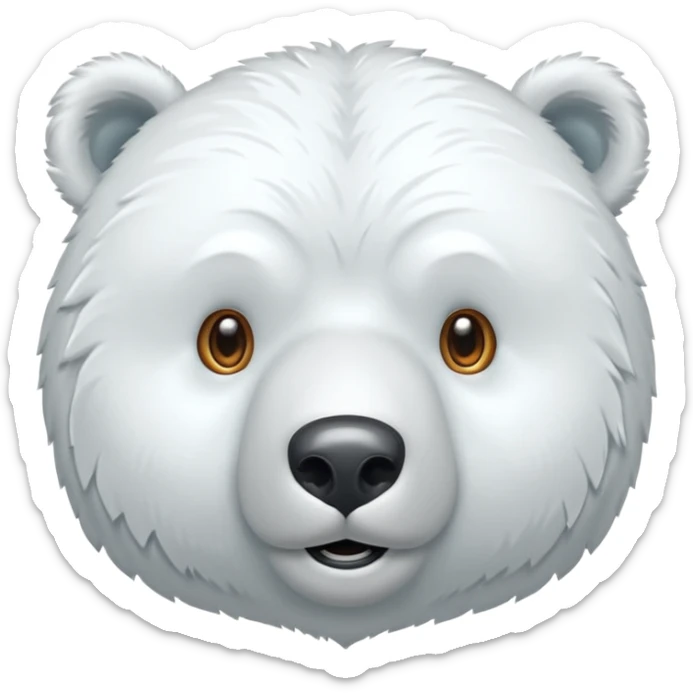 Puedes hacer a un oso polar que cierre un ojo y el otro lo tenga abierto de esta manera 😉 sticker