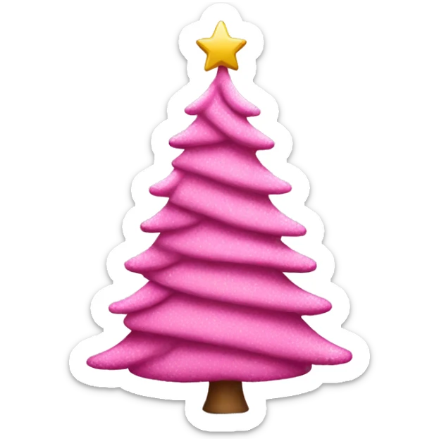 Pink Christmas tree  sticker