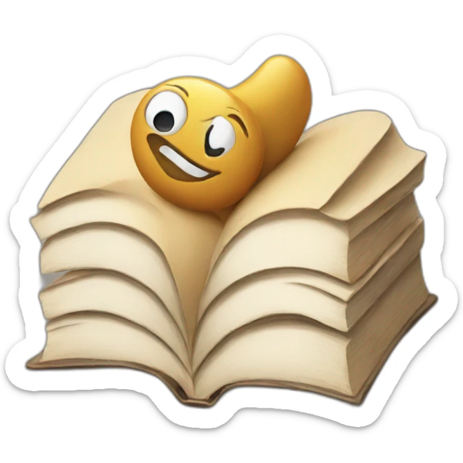 Book with face sticker