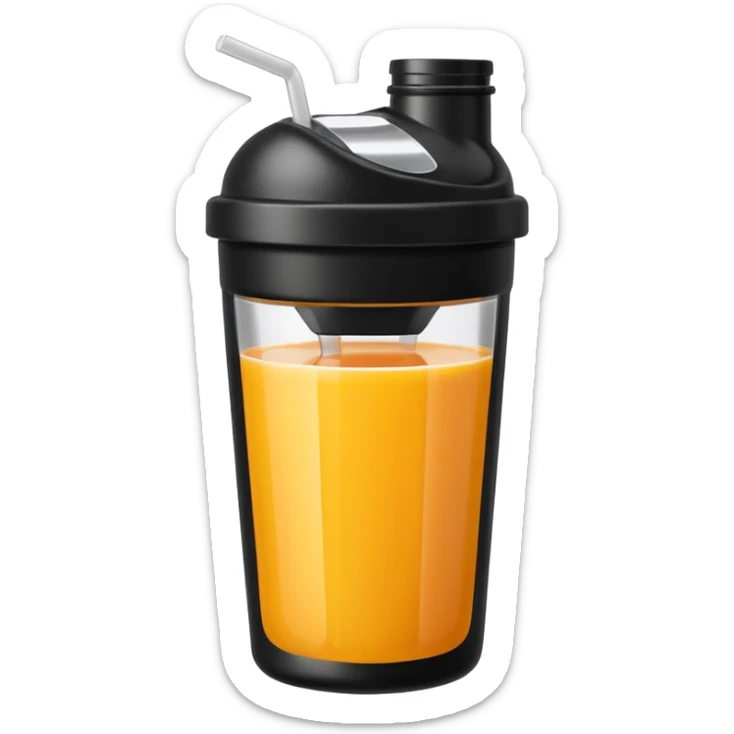 I want a blacke shaker of juice for gym sticker