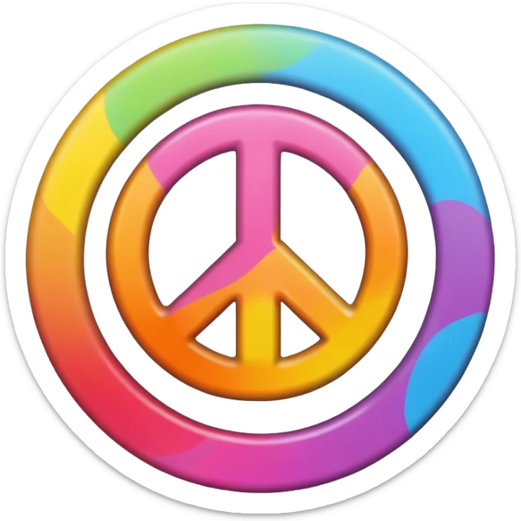 Peace sign sticker