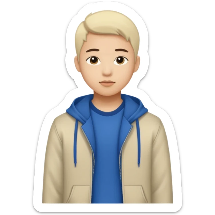 archetype for a young adult: Asian individual age 18-22yr. Freed up from financial pressures, focus on lifestyle and aesthetics and freely acknowledge they are still transitioning into adulthood 

 sticker