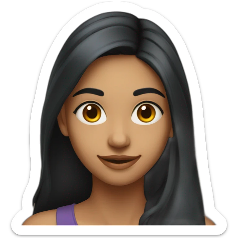 skinny 27 year old indian girl with long black hair smiling profile photo sticker