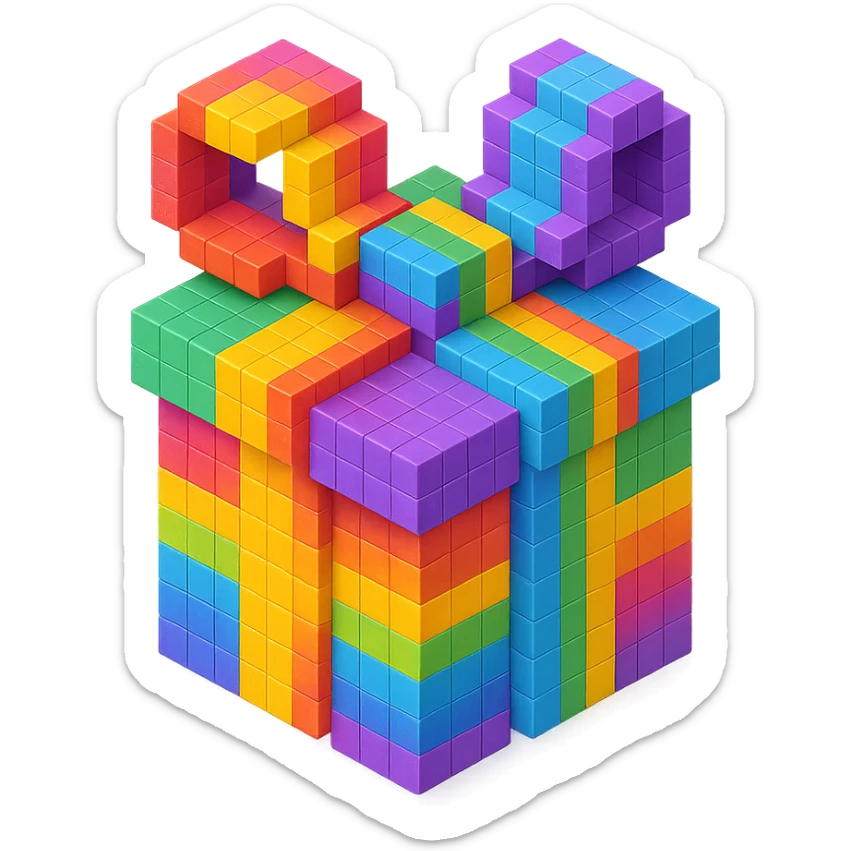 Rainbow gift sticker