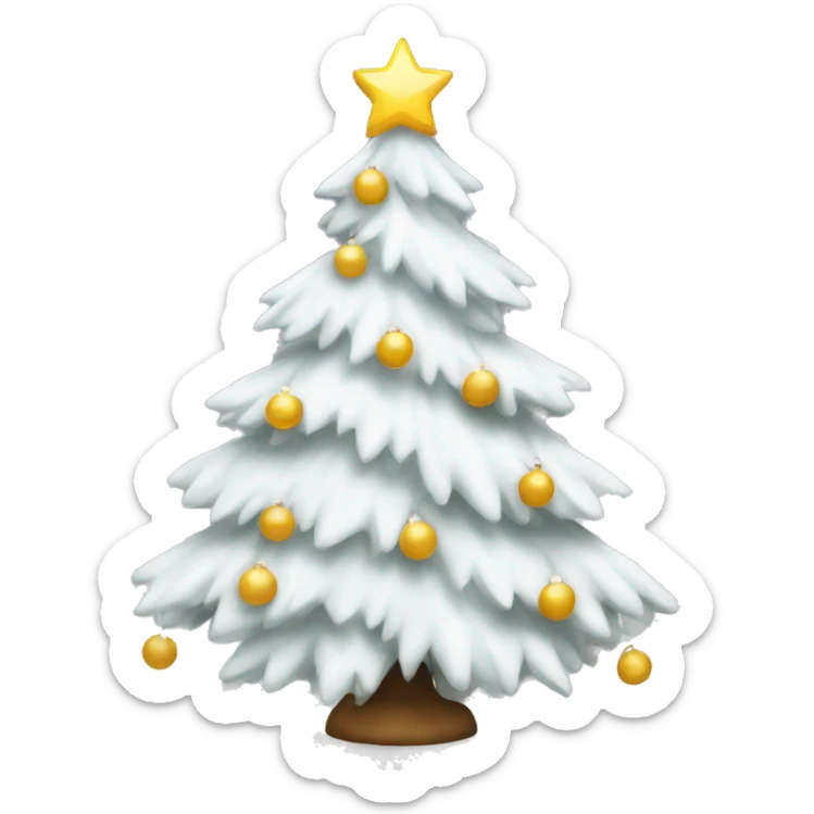 white christmas tree sticker