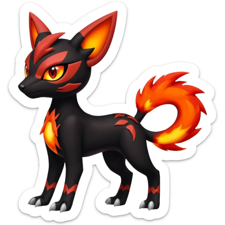 Meloetta-Litten-Guilmon-Darkrai-Pokémon-Fakémon-fusion-hybrid-creature sticker