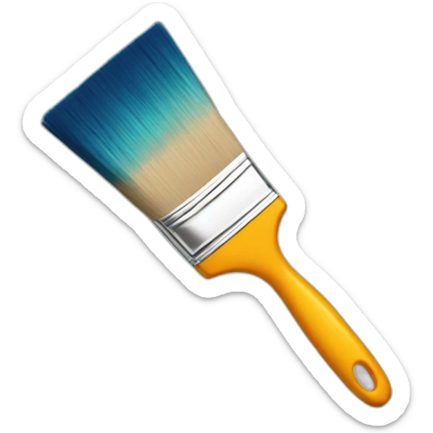 Paint brush sticker