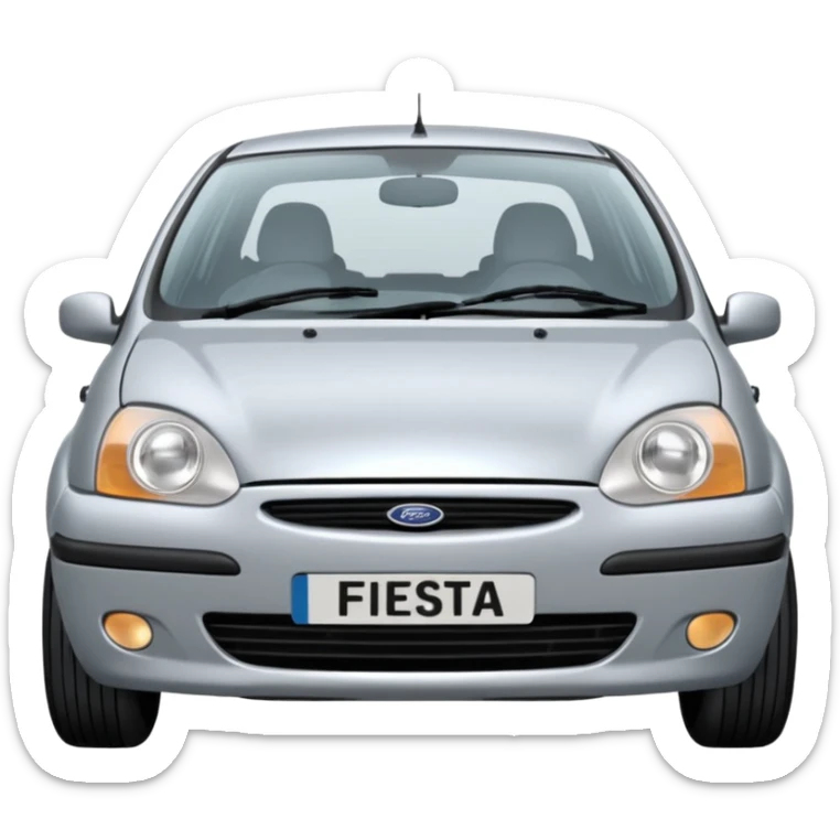 1998 Ford Fiesta LX Zetec 1.2 Front.jpg oval shaped headloghts with an oval grill  sticker