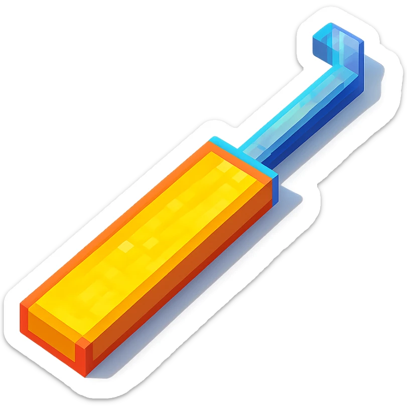 lockpick, voxel art, Minecraft look, metallic sticker