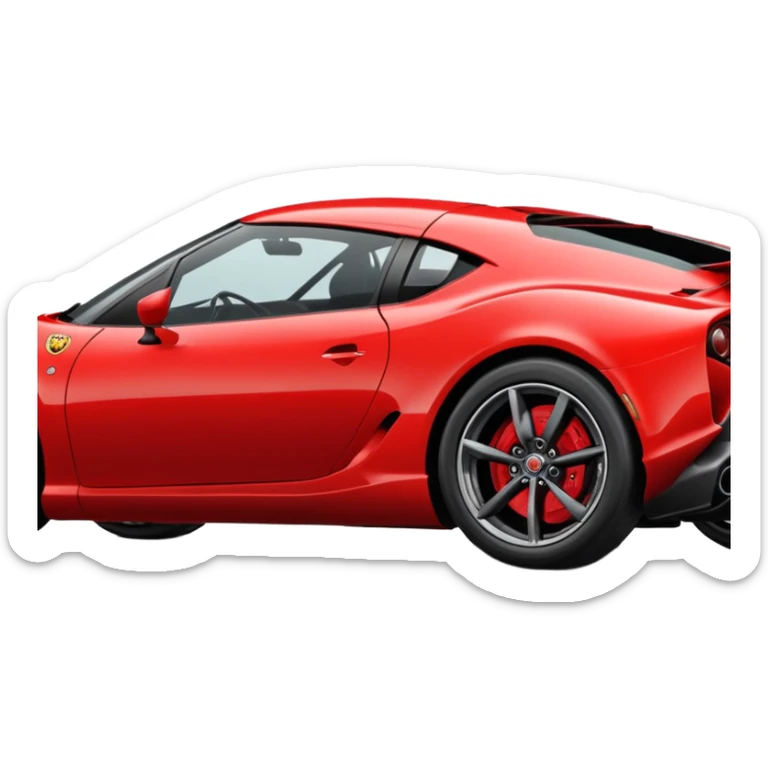 Side view of 2025 Toyota 86 styled like a Lamborghini Miura  sticker