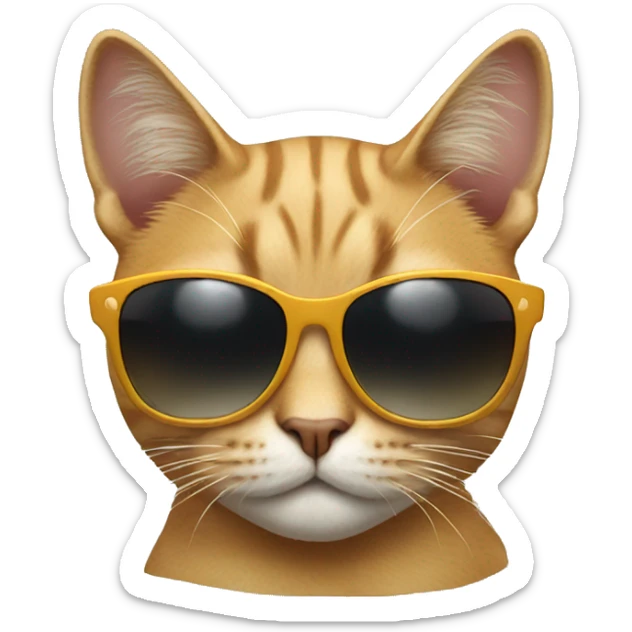 Cat with sunglasses sticker