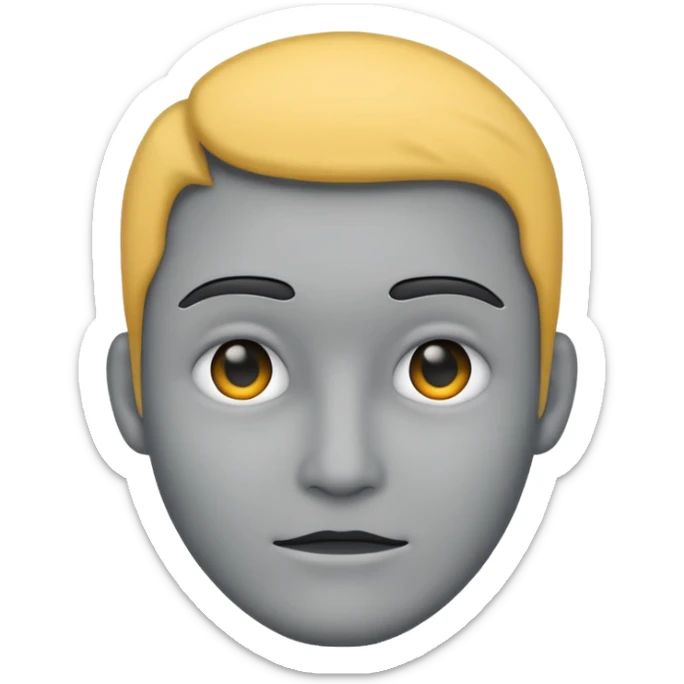 Generate outline of a human. Do not specify any gender and do not add eyes or hair. Also make it gray with a dark gray outline. sticker