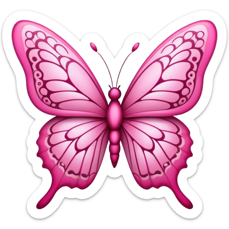 Pink butterfly  sticker