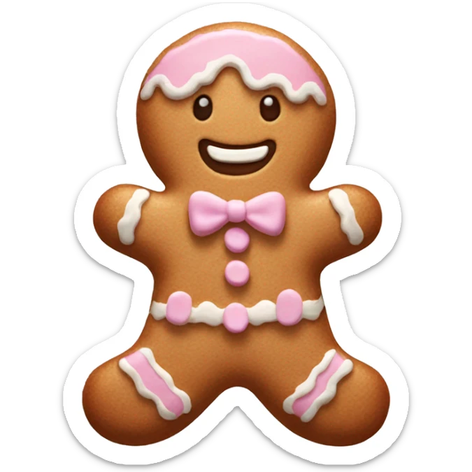 Pastel gingerbread man sticker