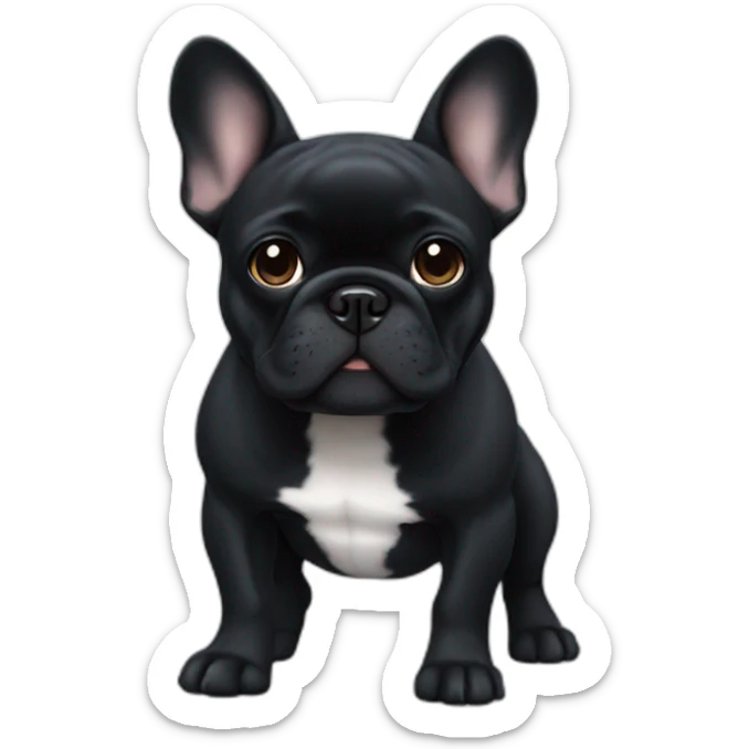 black french bulldog  sticker