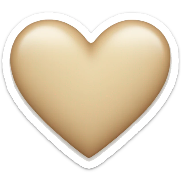 Beige heart  sticker