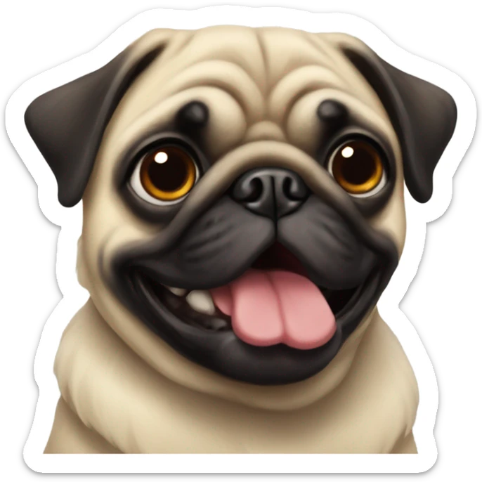 Dos pug  sticker