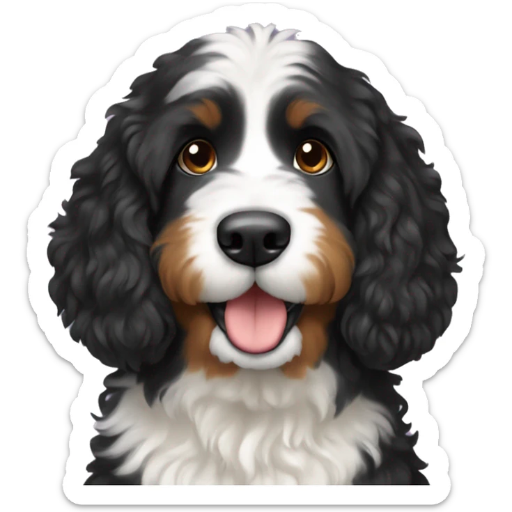 Bernedoodle Emoji sticker