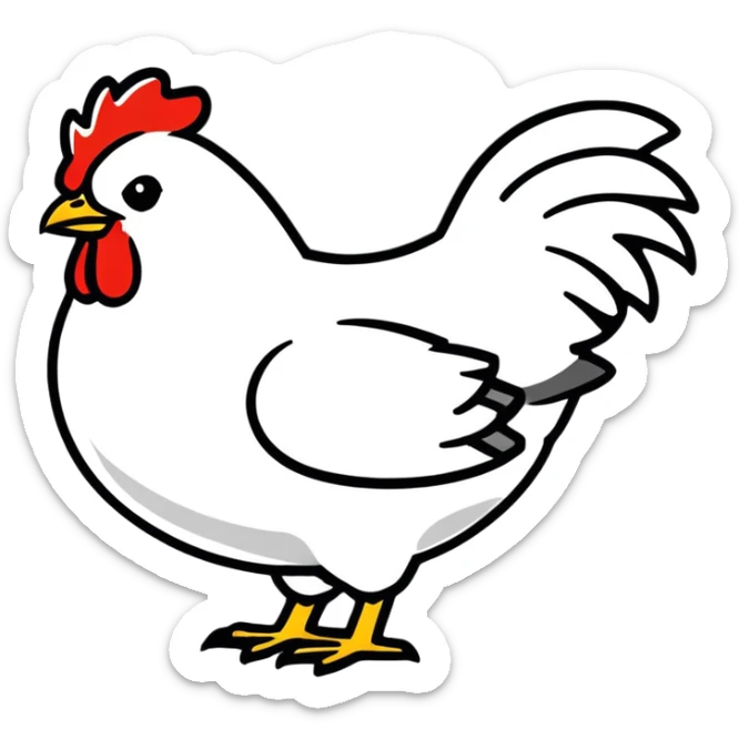 Hen chicken with black bar across (like a fallen police officer) sticker