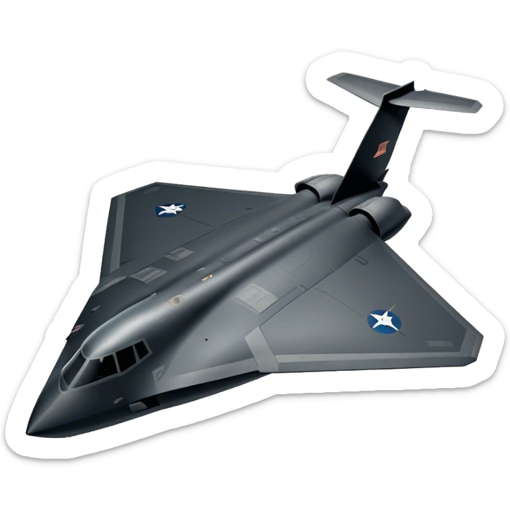 Military Bomber - B-2 Spirit - Northrop Grumman (Model Year: 2021) (Iconic colour: Stealth black) sticker