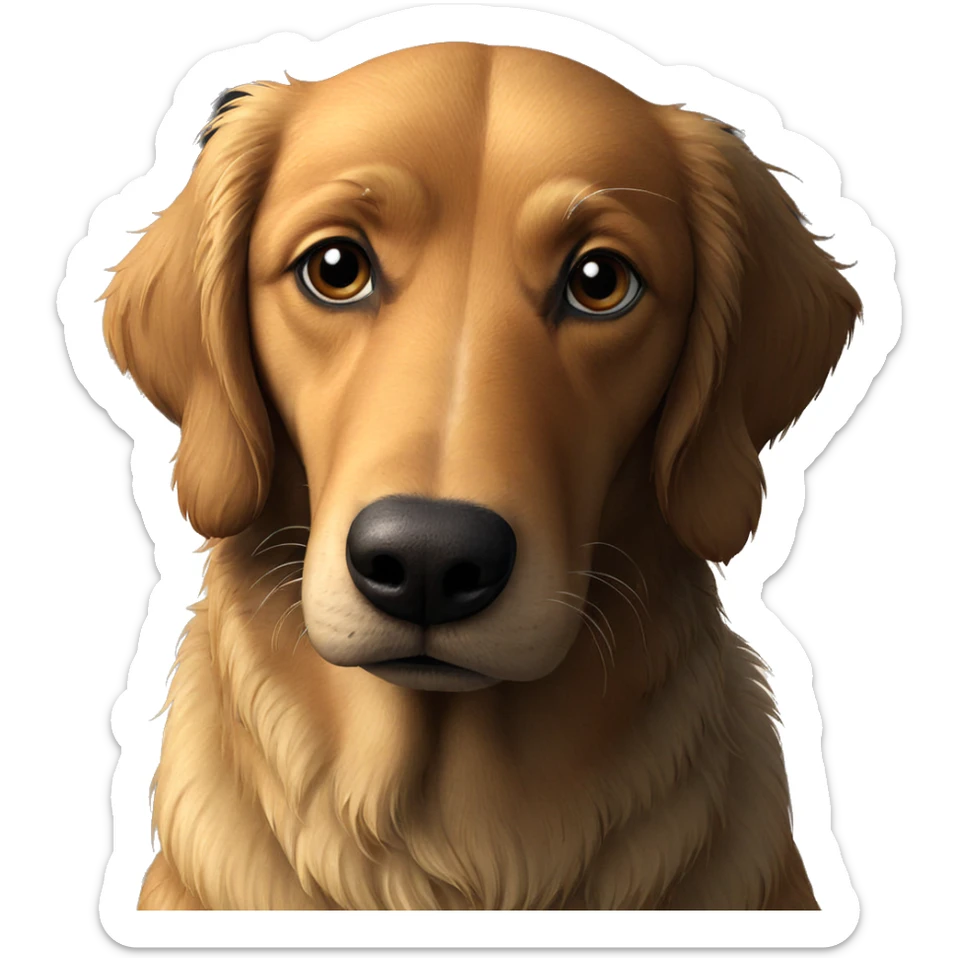 realistic indoor dog portrait sticker