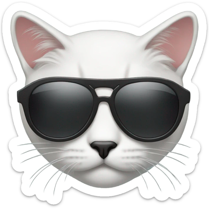 Cat with sunglasses sticker