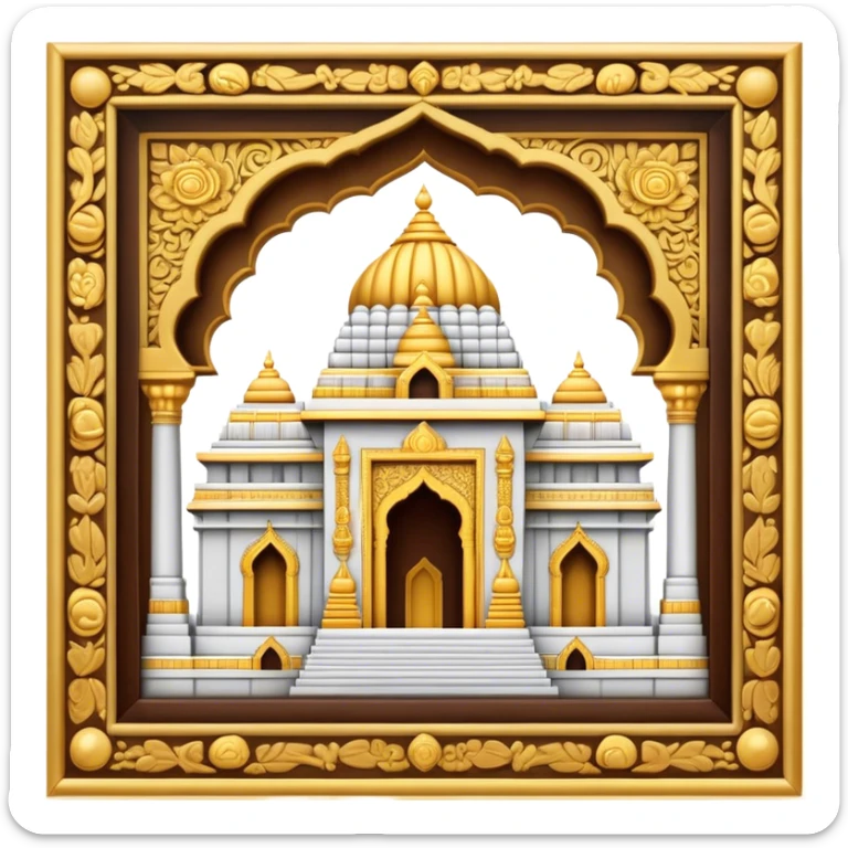 Tirupati Balaji Temple Landmark Emoji – Showcasing the temple’s golden entrance and intricate carvings. sticker