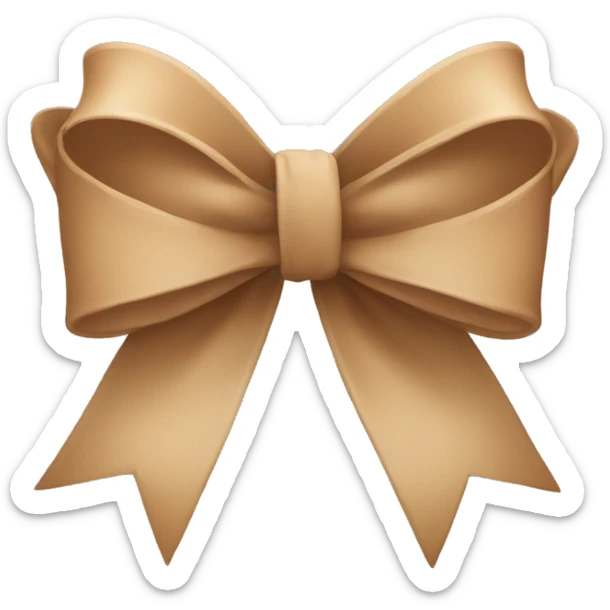 light brown bow sticker
