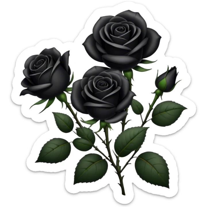 Black roses sticker