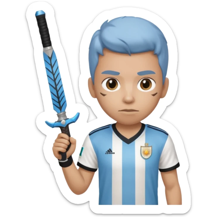 haz un turro con una biszera para atras y con un arma remera argentina sticker