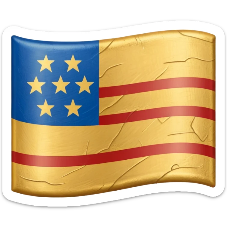 Make a golden and blue colour of flag and add a Trenches word in middle , makes like a country flag and made shiby sticker