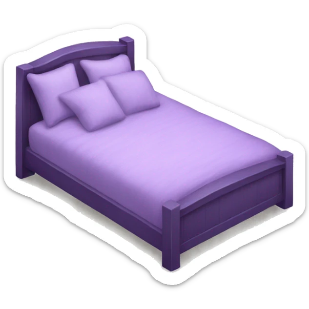 Purple bed sticker