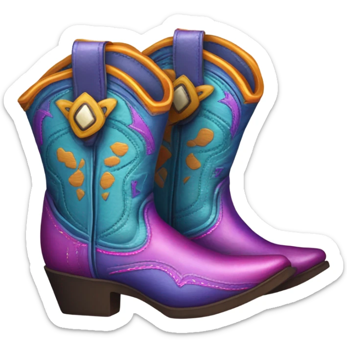 Cowboy boots sticker