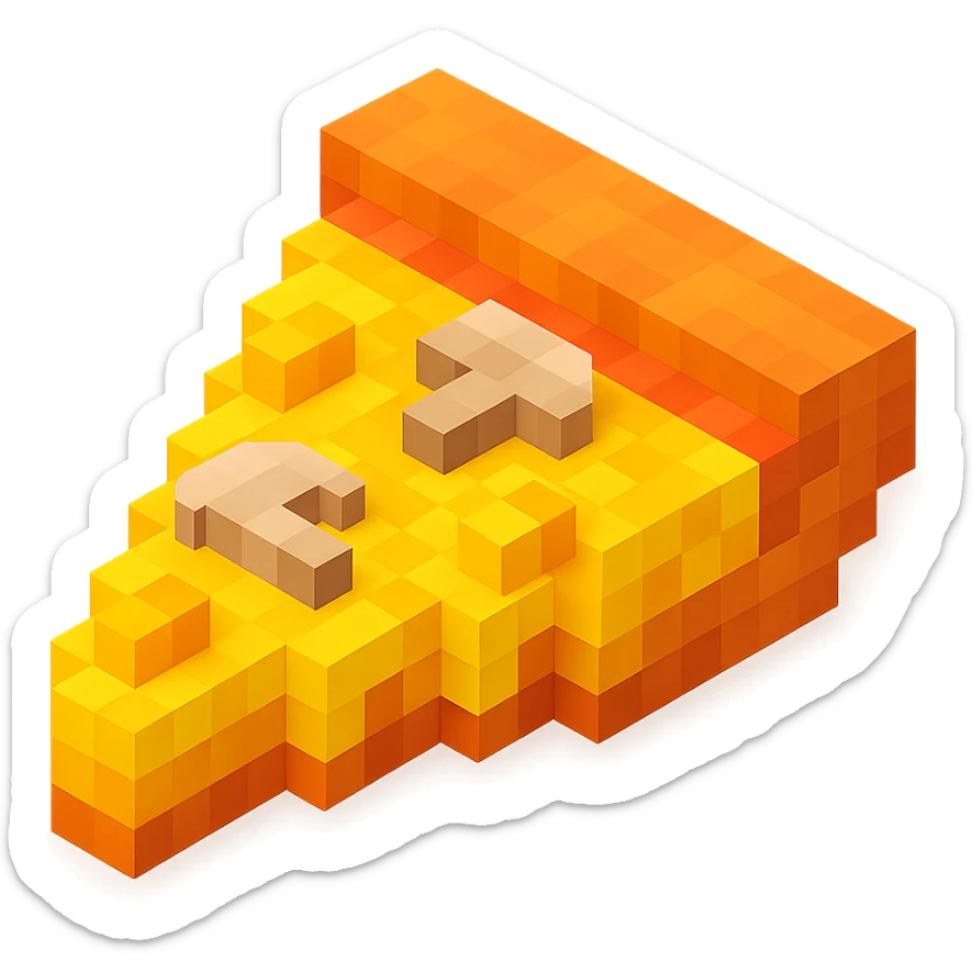 pizza with pineapple and mushrooms sticker