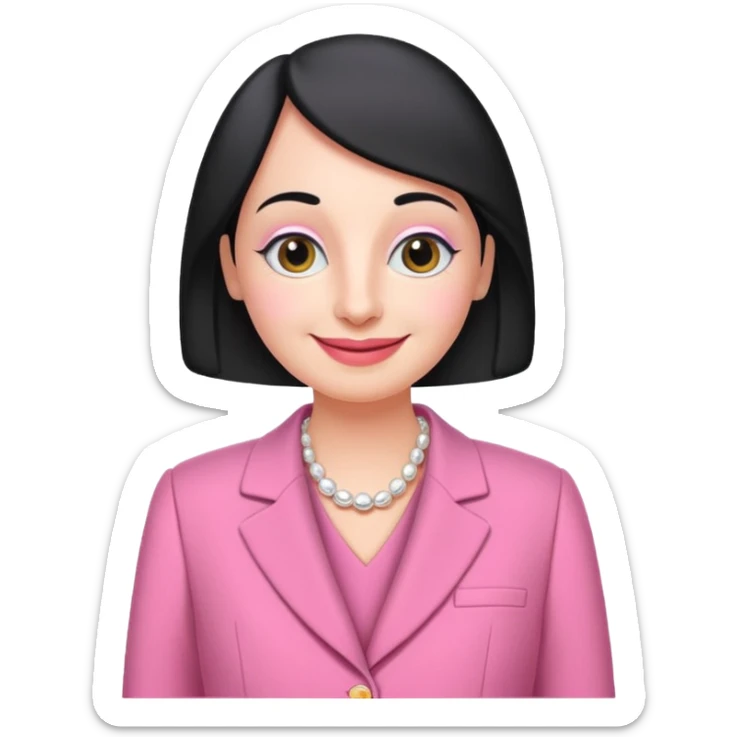 pingu mother wearing the pink chanel suit the Jackie kenddy wore sticker