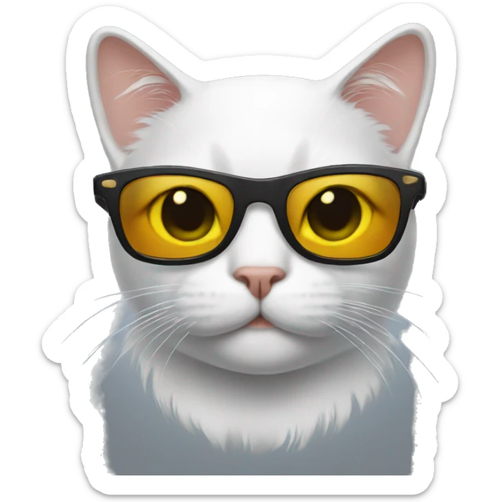 Cat with sunglasses sticker