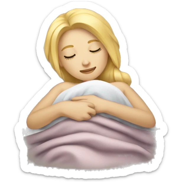 Blonde girl sleeping sticker