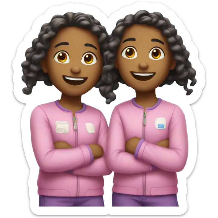 Happy twins  sticker