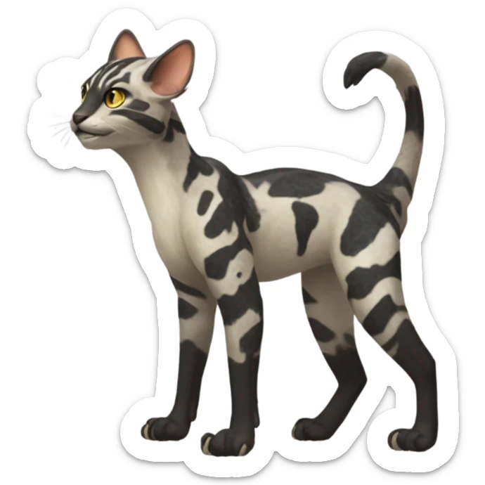 Modern Feral Rare Fantasy Vernid-Trico-species by LiLaiRa, random markings, full body sticker