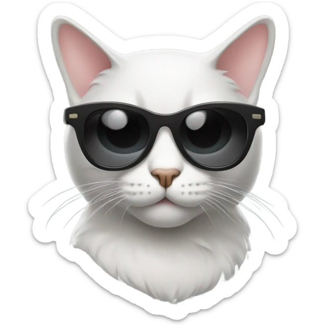 Cat with sunglasses sticker