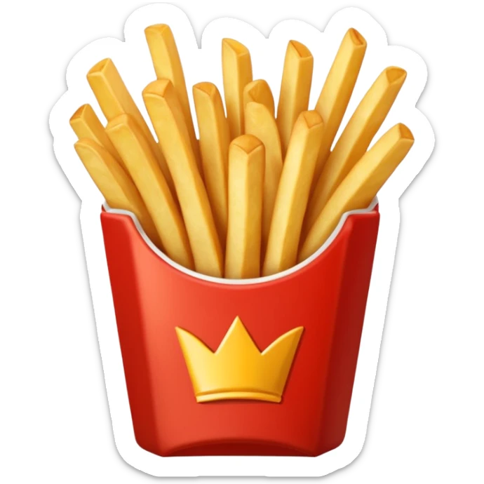 Porzione di patatine piccola, media e grande sticker