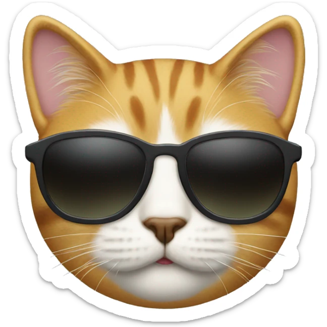 Cat with sunglasses sticker