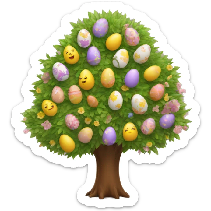easter egg tree sticker