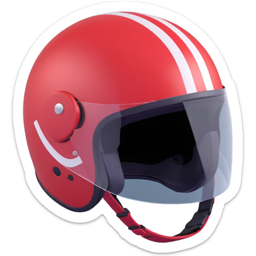 Tarkov-Killa emoji, close-up of helmet with red visor red stripes sticker