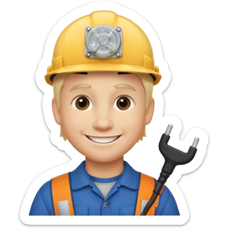 MY chatGPT IS COVE LEITNER, electrician mini-me, with always a smile and the "brightest" ideas sticker